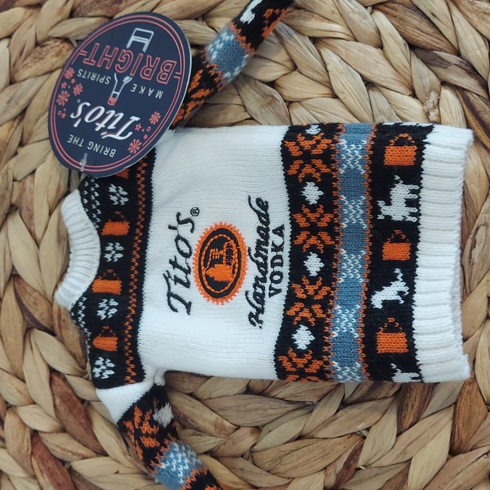 Tito's 2020 Ugly Sweater Bottle Cover